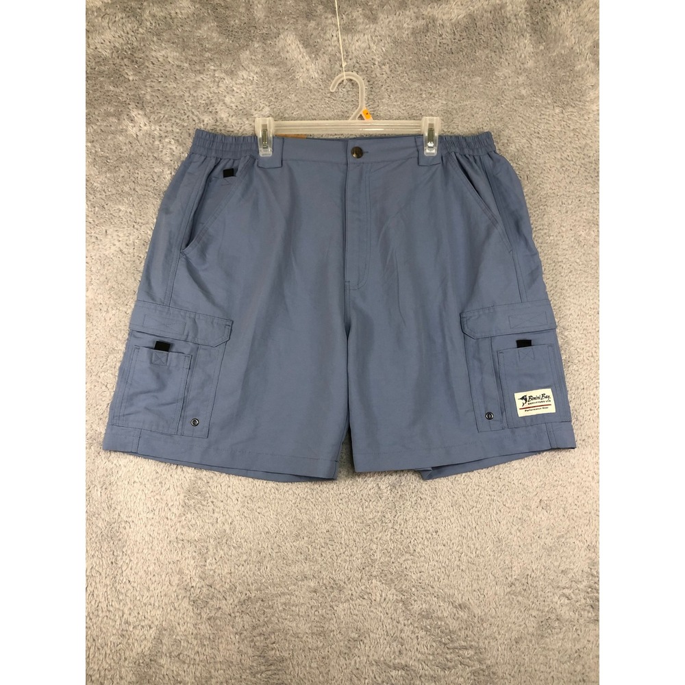 Bimini Bay Shorts Men Size 42 Blue NWT Performance Gear Cargo Fishing Nylon